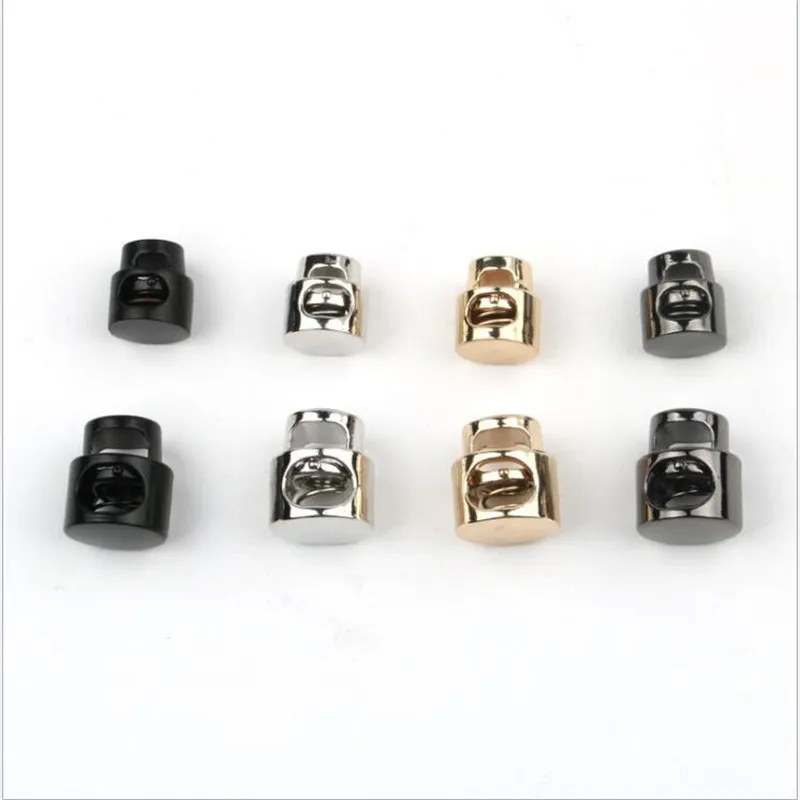 Metal Elastic Adjuster Buckle Stoppers Cord Locks Toggle Claps Buckle Sportswear Shoelace Bag Accessories 30pcs