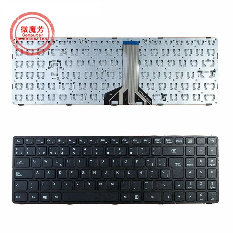 

New Spanish laptop keyboard for Lenovo Ideapad 100-15 100-15IBY 100-15IB B50-10 SP black