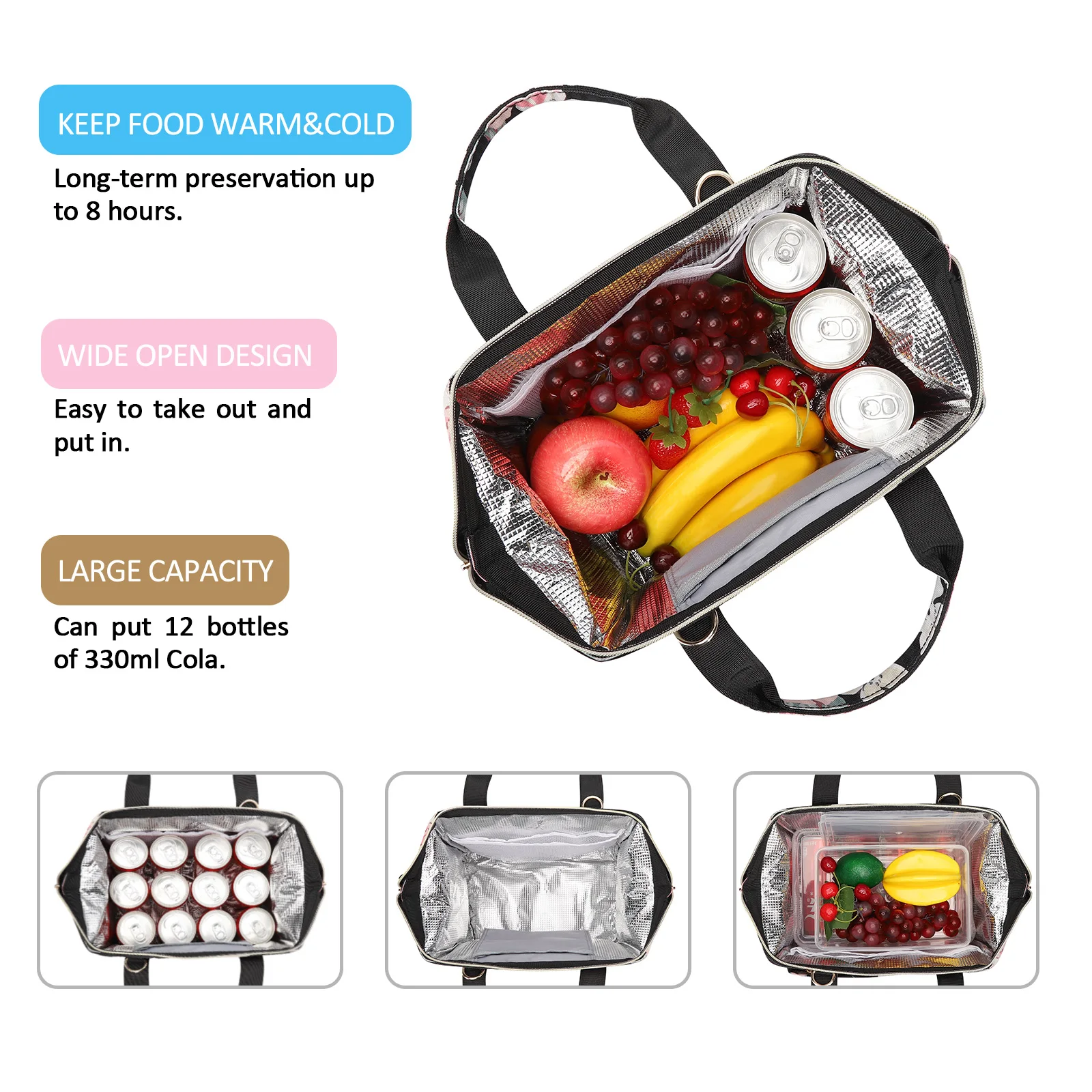 Dejeuner Homme Isotherme En Toile Femme Enfant Grand Format Lunch Bag  Repas Livraison Sacs De Nourriture School Box Small Therm