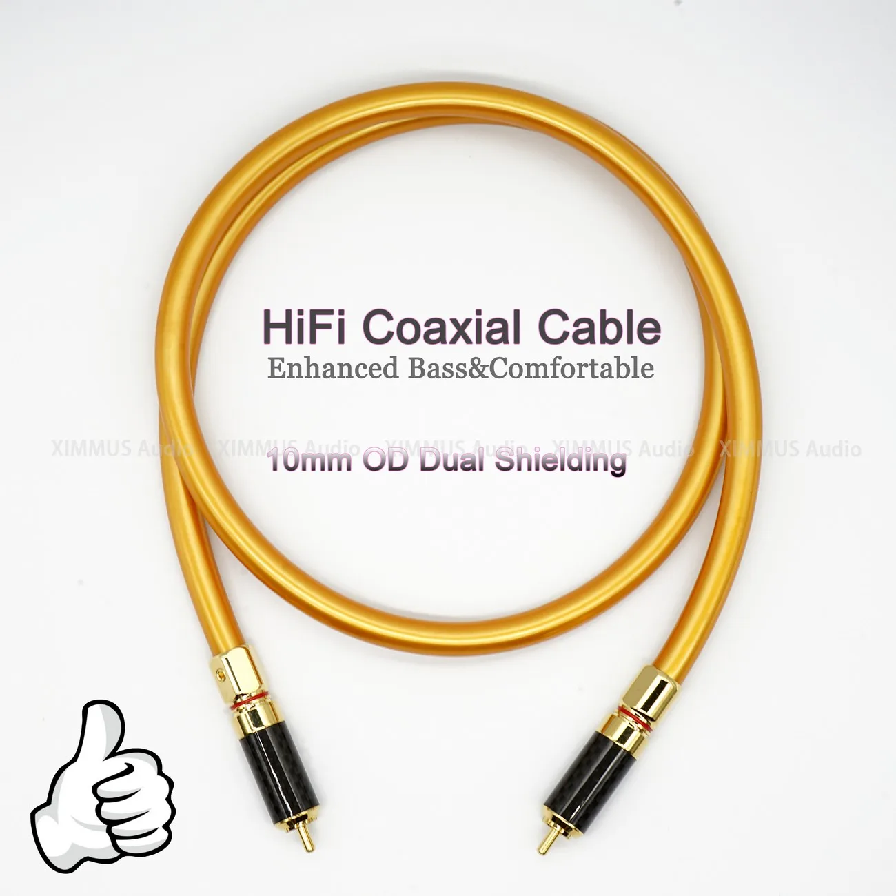 HiFi 75Ohms Digital Coaxial Cable 10mm OD Dual Shielding SPDIF Cable For CD Player TV DAC