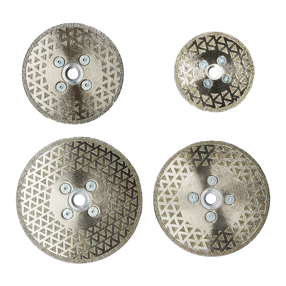Diamond Saw Blade Electroplated Diamond Cutting Grinding Disc for Marble Granite M14 Thread Electroplated Double Sided