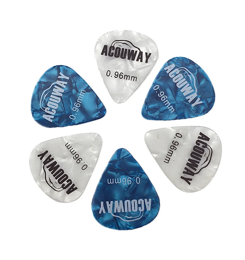 50 Pieces Celluloid Guitar Picks Mediator Thickness 0.46 /0.71/0.96/1.2 MM Electric Bass Pick Plectrum Guitar Accessories