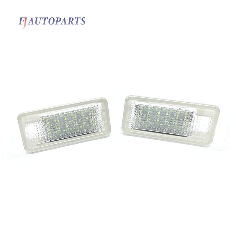 Pair LED Licence Plate Lights Lamp For Audi A3 S3 A4 B6 B7 S4 A6 C6 S6 Q7 4L Canbus 8E0807430A 8E0943021B