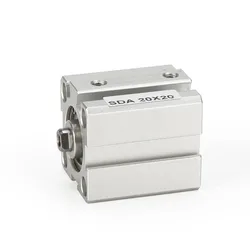 SDA Type Bore 20mm stroke 5/10/20/25/30/40/50mm double acting SDA20 compact air pneumatic piston cylinder Female