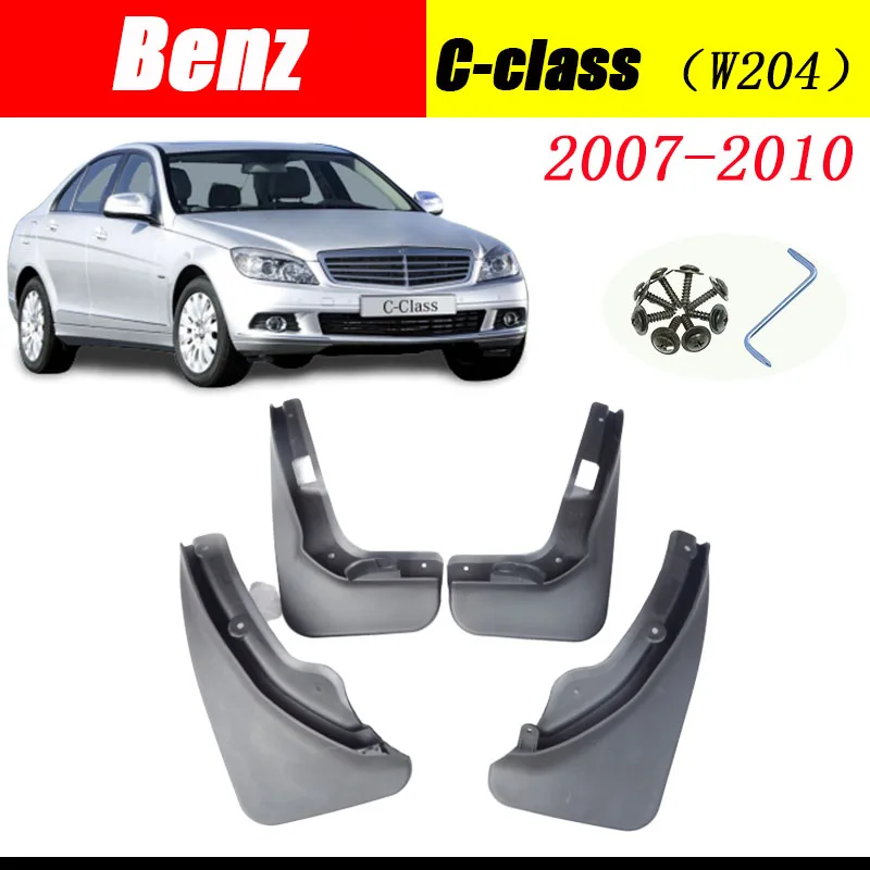 for Mercedes Benz C Class C-Class W204 2007~2010 Fender Mud Guard Flaps Mudguards Accessories Benz C180 C200 C300 Mudguards