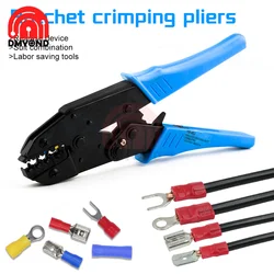 Crimping Pliers Clamp Tools Cap/coaxial Cable Terminals Kit 230mm HS-40J Multi Functional Carbon Steel Multifunctional