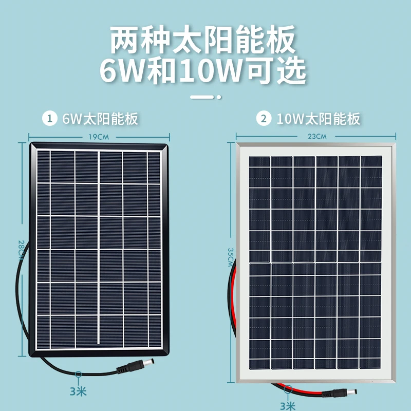 

DC 9V-12V 6W 10W Solar Panel DIY Photovoltaic Power Generation Tempered Glass Aluminum Frame Pump Hiking Camping Outdoors Fish