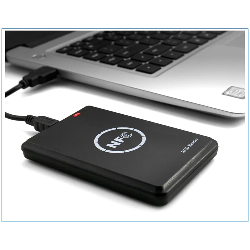 Duplicador de cartão nfc 125khz chave fob copiadora rfid leitor de cartão inteligente escritor 13.56mhz programador criptografado usb uid/t5577 etiqueta gravável