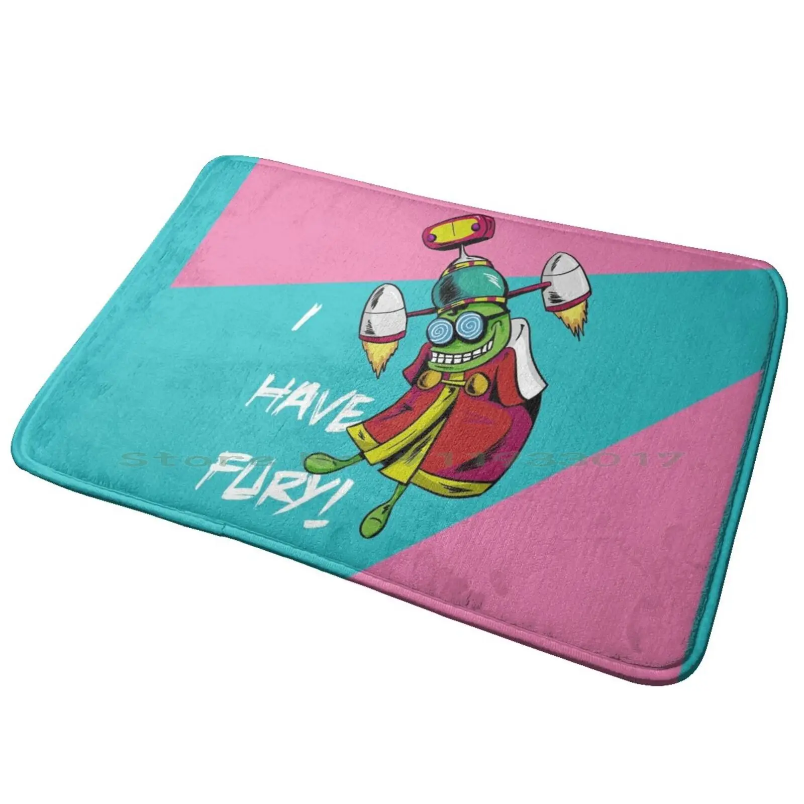 Fawful Has Fury! Entrance Door Mat Bath Mat Rug Fawful Video Game Rpg Villain Bad Guy Anti-Slip Bedroom Kitchen Foot Mat Floor