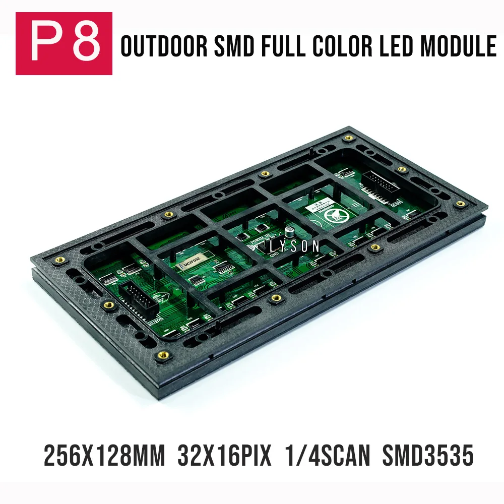 

Waterproof Outside P8 Full Color LED Display Panel 256*128mm Sample Order