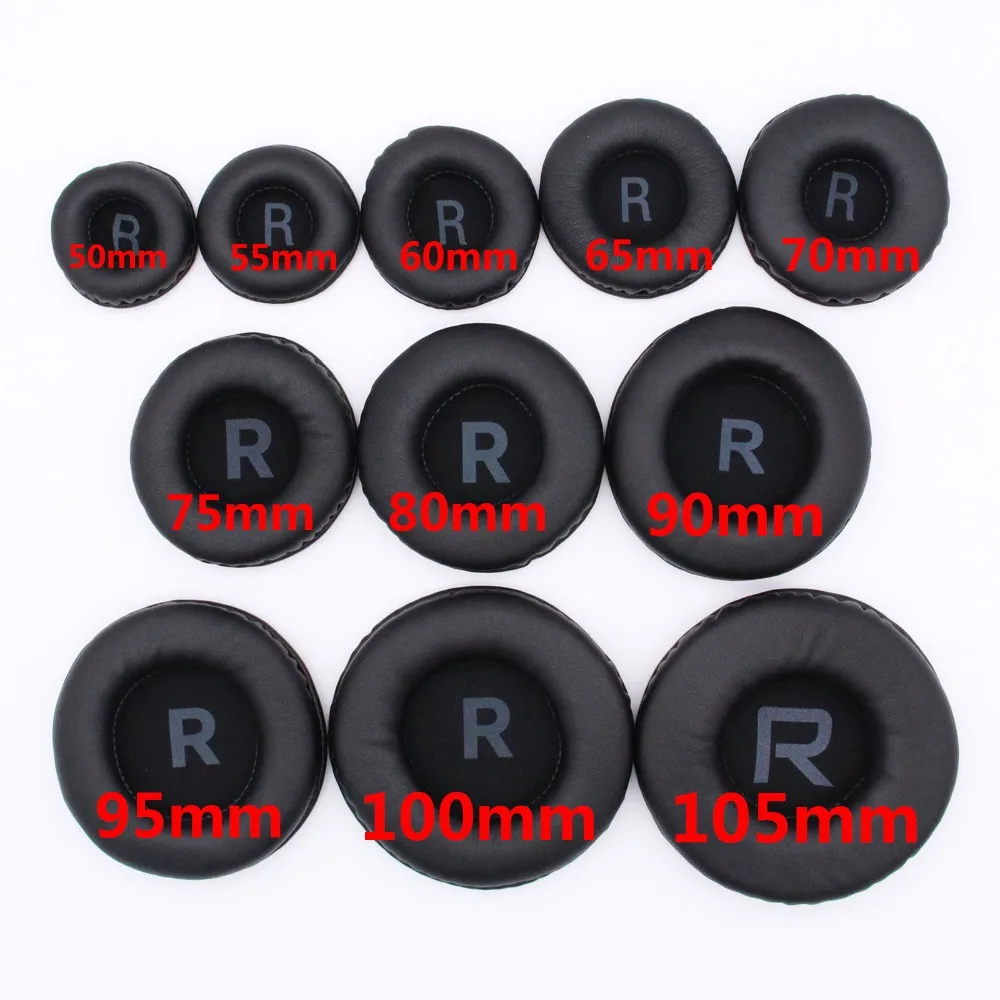 New Round Headphones Ear Pads 50mm 55mm 60mm 65mm 70mm 75mm 80mm 90mm 95mm 100mm 105mm Headsets Ear Cushions Earpads