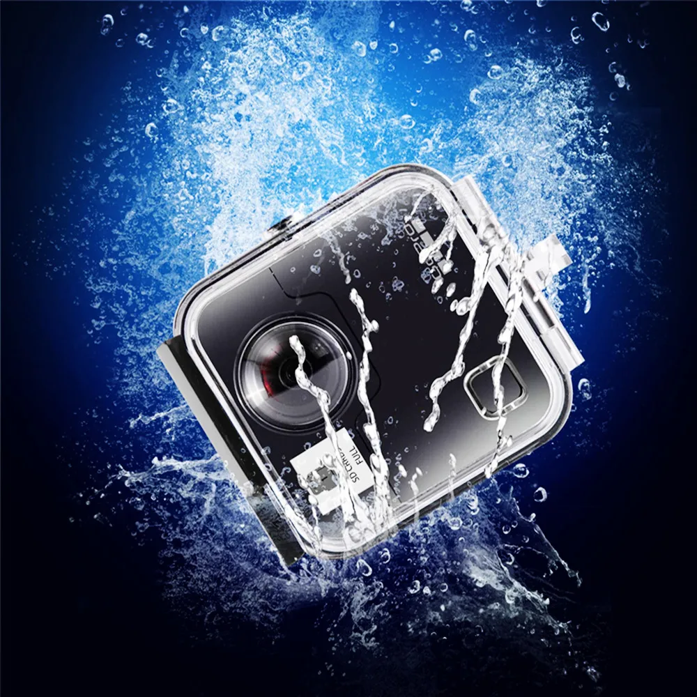 Funda trasera impermeable para cámara Gopro Fusion 360, accesorios para Cámara de Acción, 40M
