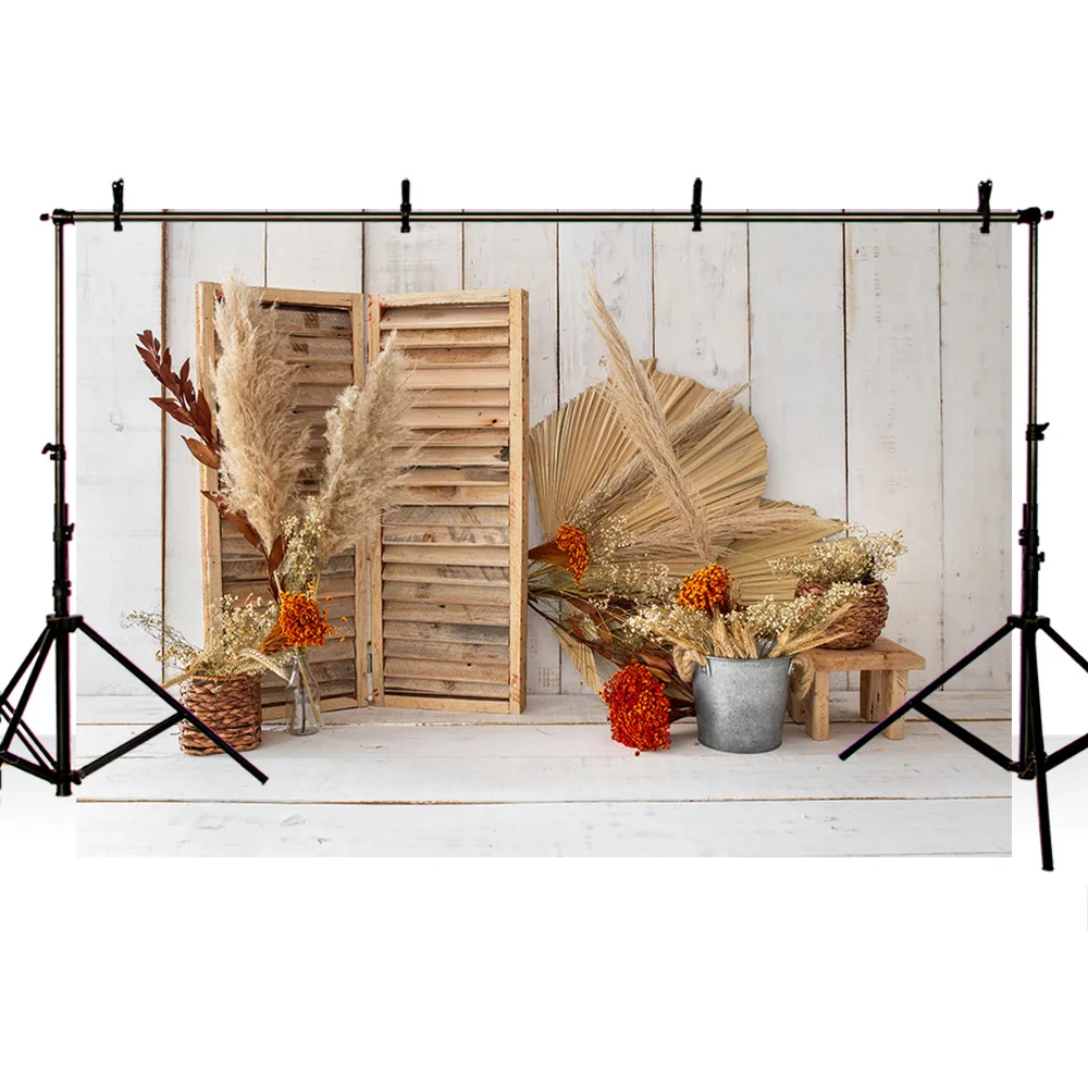 사진 촬영용 아베자노 스튜디오 배경, 나무 문 식물 꽃, 신생아 베이비 샤워, 초상화 사진 배경, 포토존 촬영