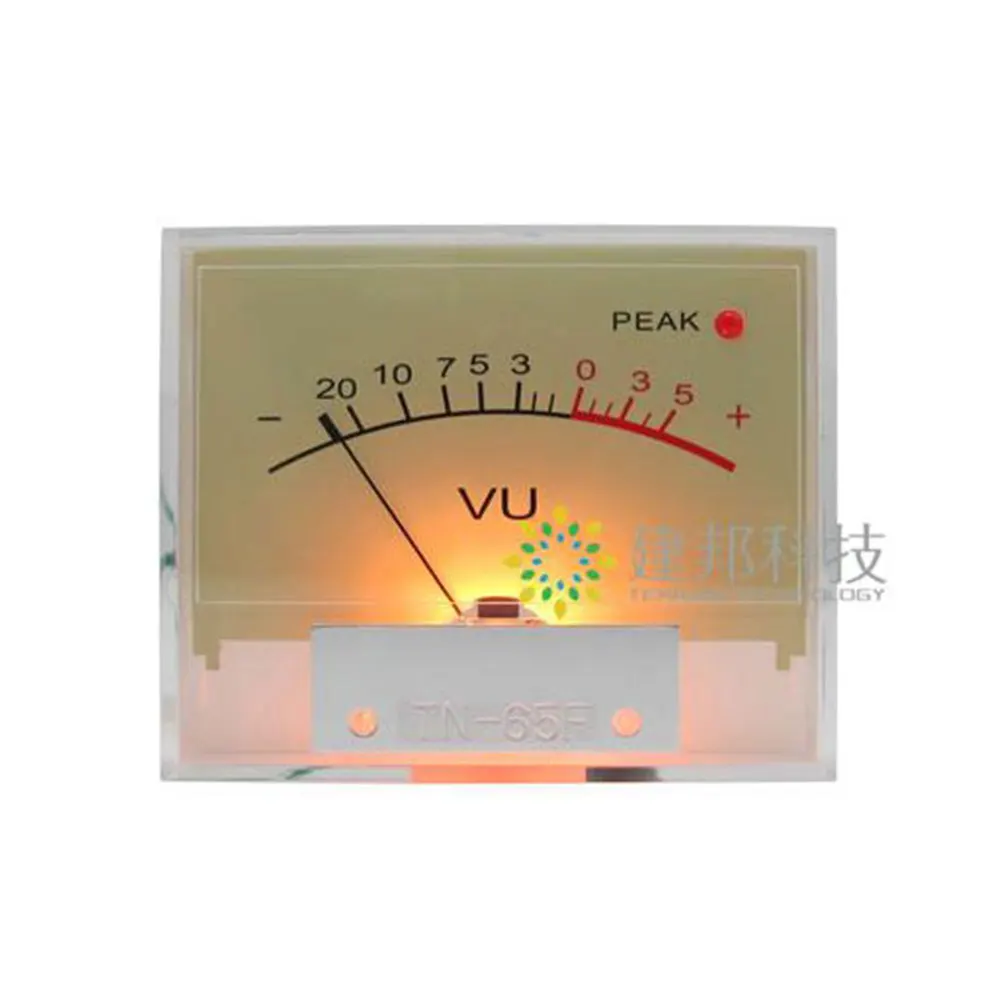 2pcs TN-65 VU Panel Meters DB Level Header Backlight W/ 1pc Power Driver Board