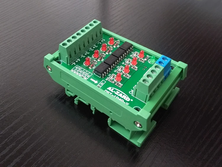 

4-channel 4-channel high-speed optocoupler isolation board PLC signal signal conversion board differential to collector