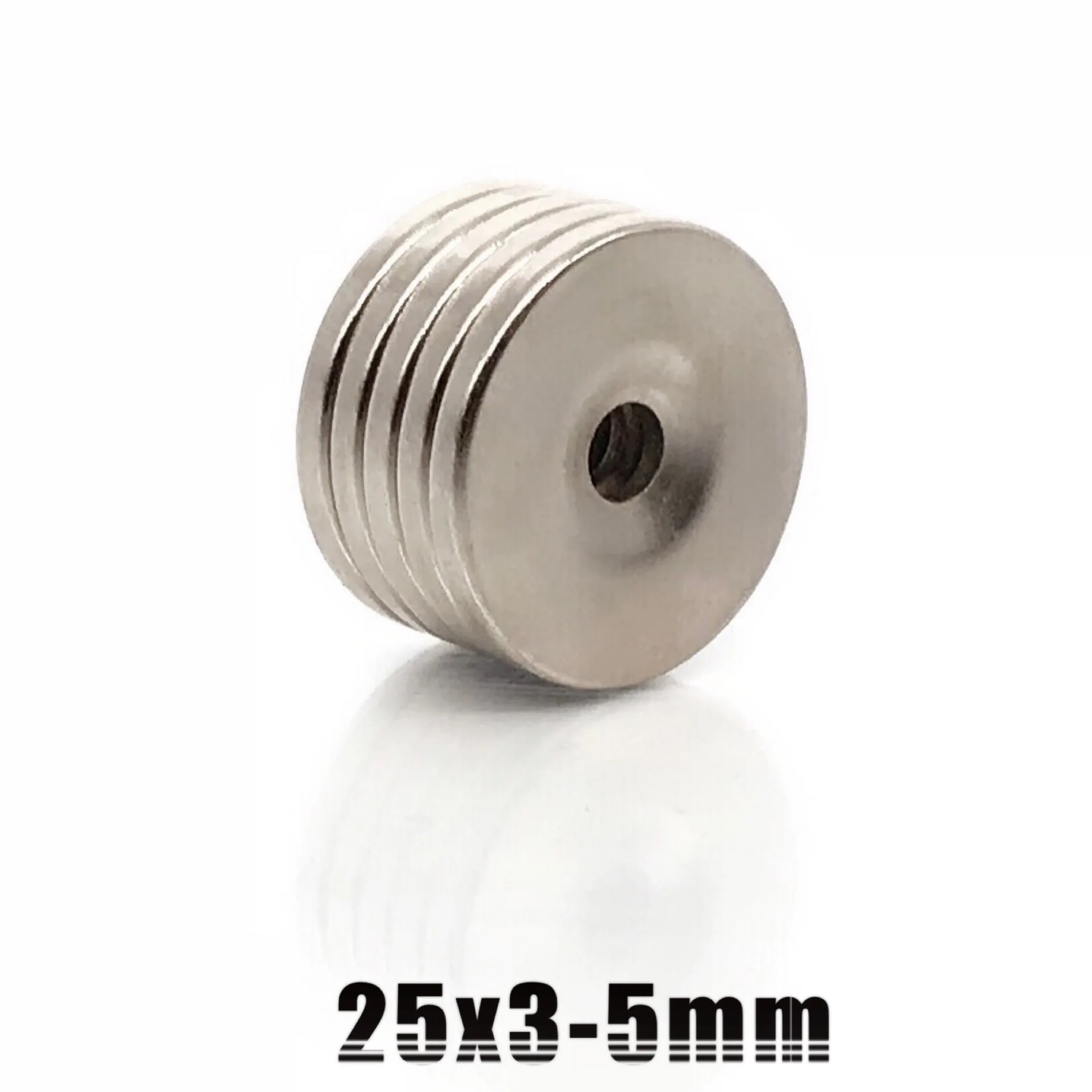 2/5/10/20Pcs 25*3 25X3Mm Gat 5Mm N35 Sterke ring Magneet D Verzonken Zeldzame Aarde Neodymium Magneten Permanente Magneet 25x3-5