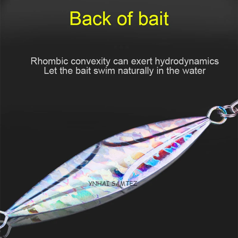 Metal jig Lures Freshwater fishing offshore angling Spanish mackerel bait  20g 30g 40g 60g 80g 100g  200g