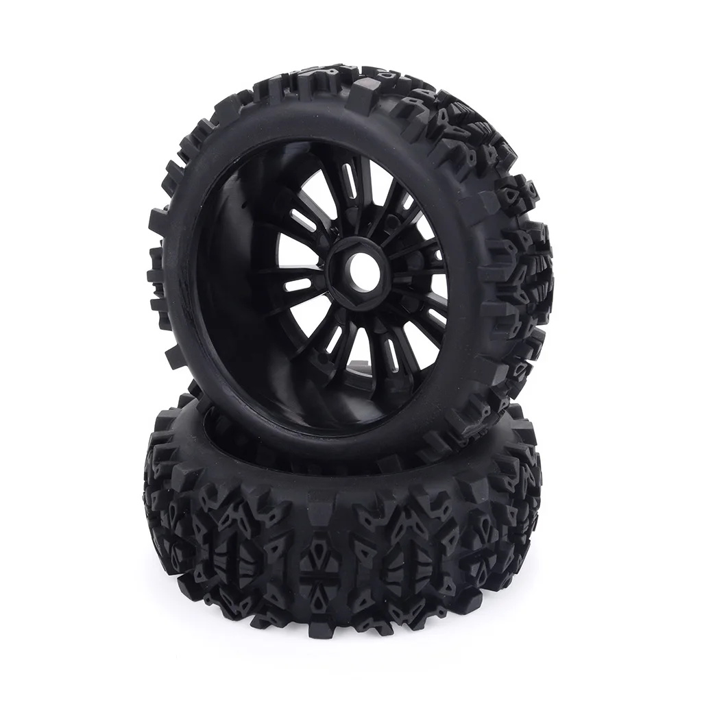 2PCS 170MM 155MM 150MM 120MM Tyre Weel Monster Truck Tires Wheels 17mm Hub Hex for 1/8 RC Car Redcat Traxxas Trx4