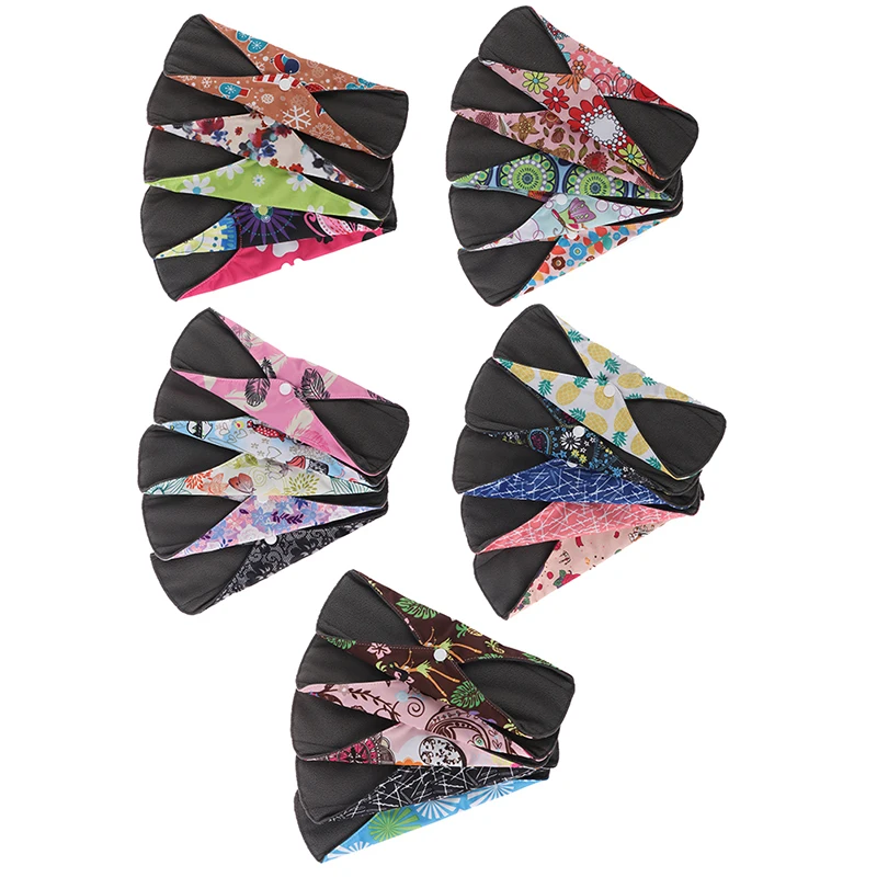 New 25.5x18cm Panty Liner Cloth Menstrual Pad Bamboo Charcoal Mama Sanitary Reusable Washable Napkins