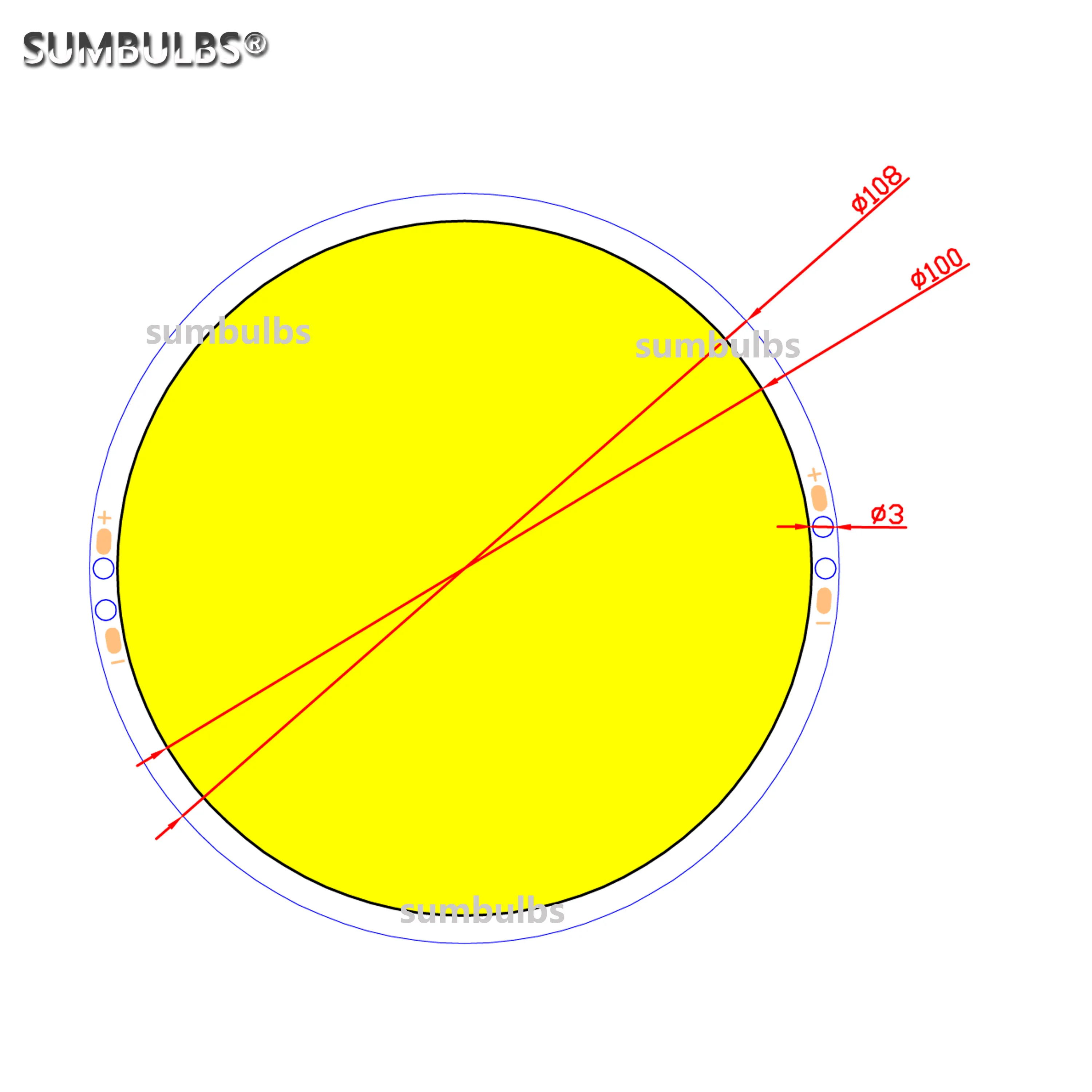 Imagem -05 - Circular Fonte Cob Levou 50w 200w Rodada Super Brilhante Quente Lâmpada Lâmpada Branca Fria para Faça Você Mesmo Luz 108 mm 160 mm