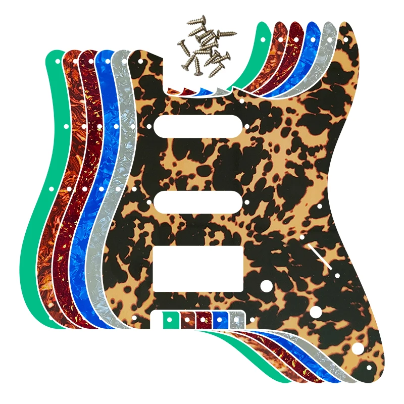 

Guitar Parts For US 57 Year 8Screw Holes Strat Guitar Pickguard With Bridge PAF Humbucker Single HSS Scratch Plate Flame Pattern