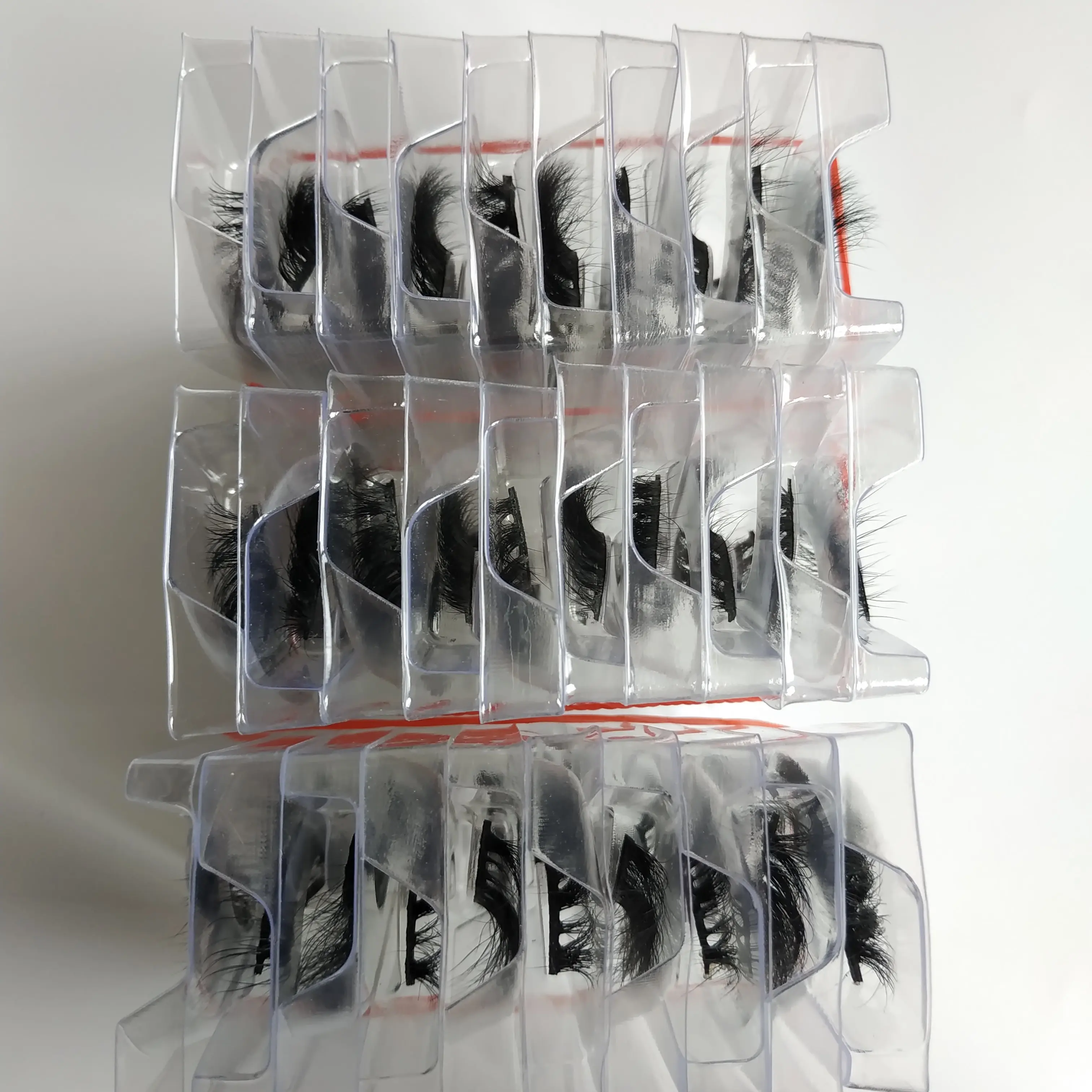 Hexuan Lashes Wholesale 30 pairs/pack 3D Mink Lashes Only Tray No Packaging Boxes Full Strip Lashes Mink Eyelashes Custom Boxes