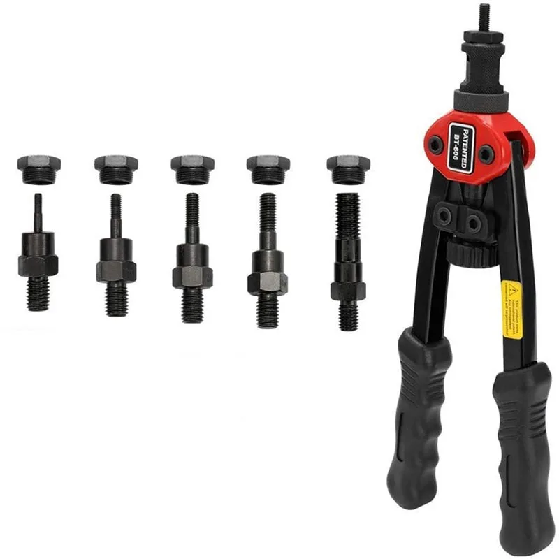 Heavy Duty Riveter Gun BT-606 Double Handle Manual Riveting Tool With M3 M4 M5 M6 M8 Nut