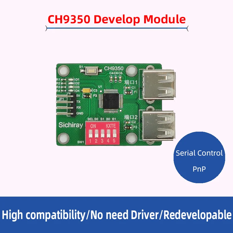 CH9350 USB Serial Communication Control Module Evaluation Board HID Keyboard Mouse Serial Port Develop For Arduino