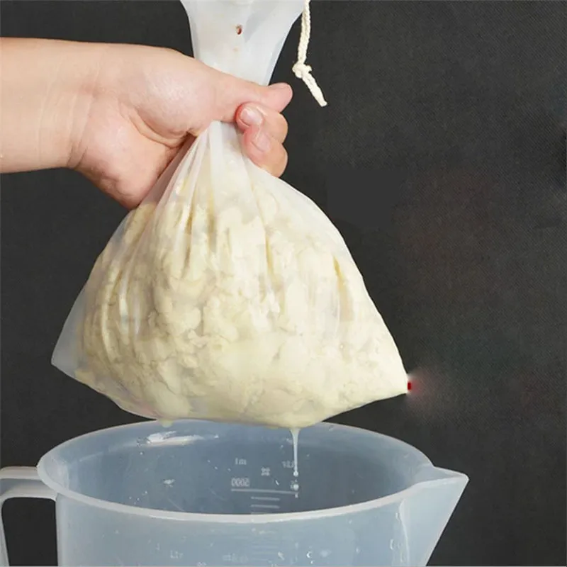 Bolsa de filtro de nailon de calidad alimentaria, red 100 de malla para té, cerveza, leche, café, colador de filtración de aceite, bolsas de tela de filtro de cocina de malla