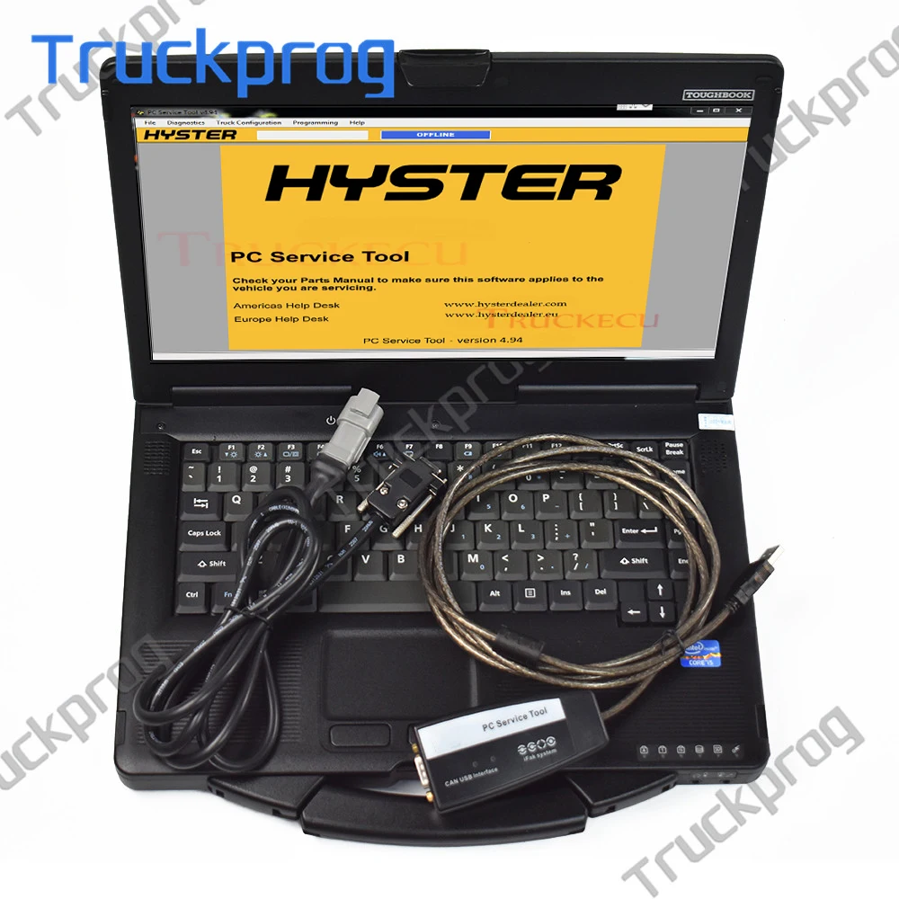 CF53 Laptop+V4.99 interface diagnostic cable for Ifak For Yale Hyster PC repair tool CAN USB forklift automatic diagnostic tool