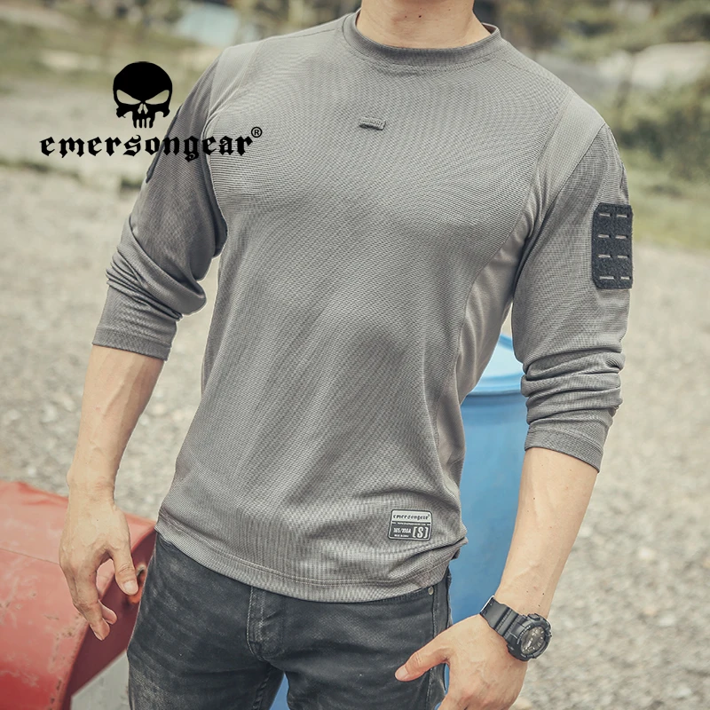 EMERSONGEAR Blue Label Tactical UMP Frogmen T-Shirt Men Bodybuilding Gym Fitness Sport Shirt Running Shooting Sportswear Tshirt