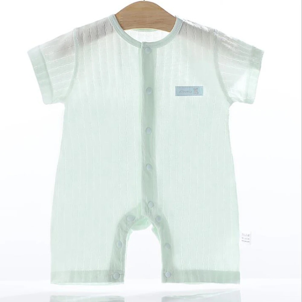 100% Cotton Baby Boy Clothes Summer 2021 Solid Color Casual Newborn Jumpsuit Infant Girl Rompers