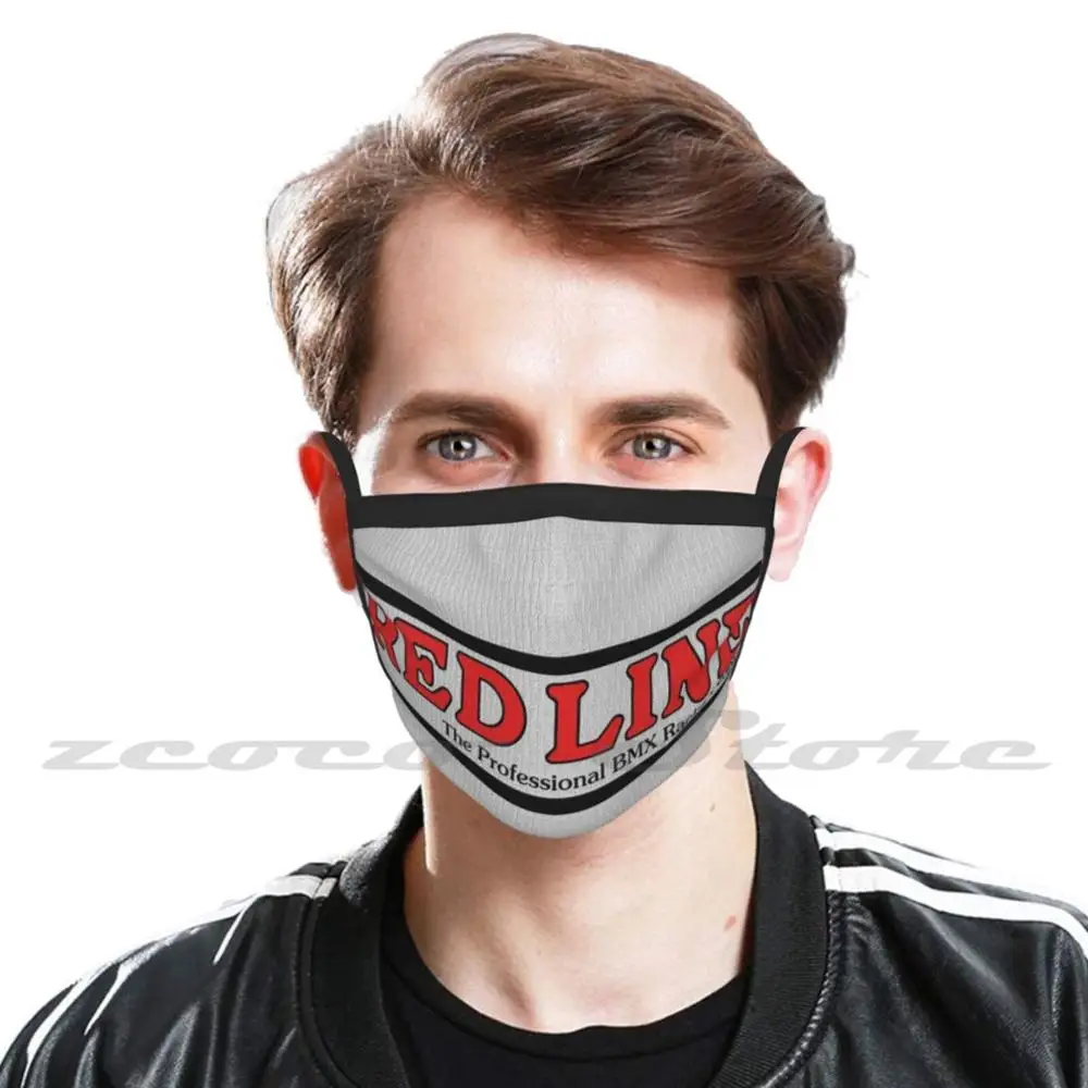 Redline Bmx 1977 Professionele Aangepaste Patroon Wasbare Filter Pm2.5 Volwassen Kinderen Masker Fiets Fietsen Mtb Rad Et E T movie