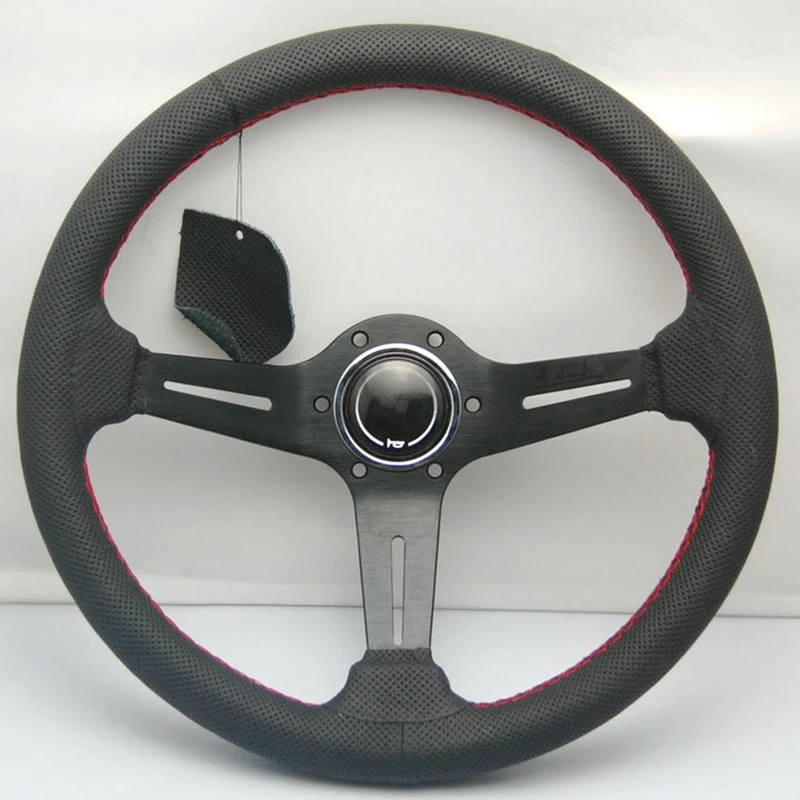 

Car styled leather steering wheel / 14 inch general steering wheel / car modified DIY volante