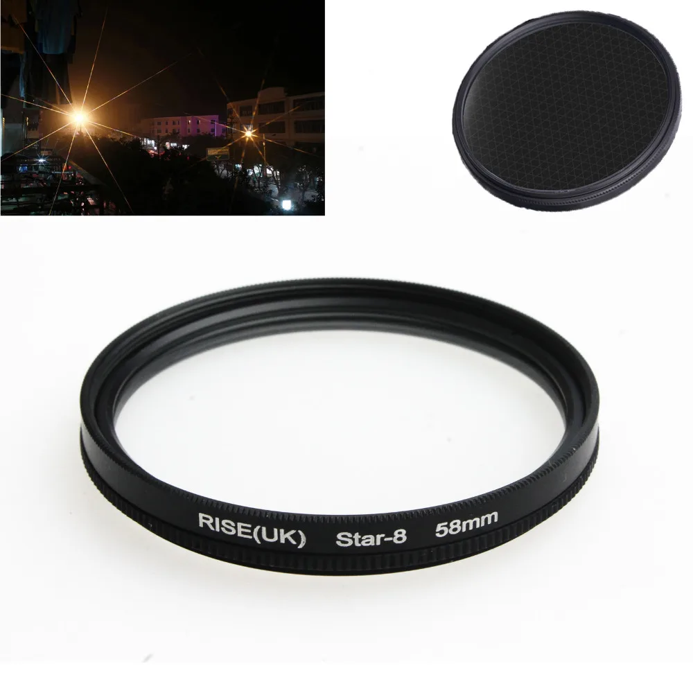 58MM 8 Point Star Filter 8X Star Filter  for DSLR DC lens FOR CANON NIKON PENTAX