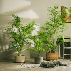 98cm Tropical Plants Large Artificial Palm Tree Fake Monstera Plastic Leaf Tall Branch For Home Garden Decor Decorative Flower