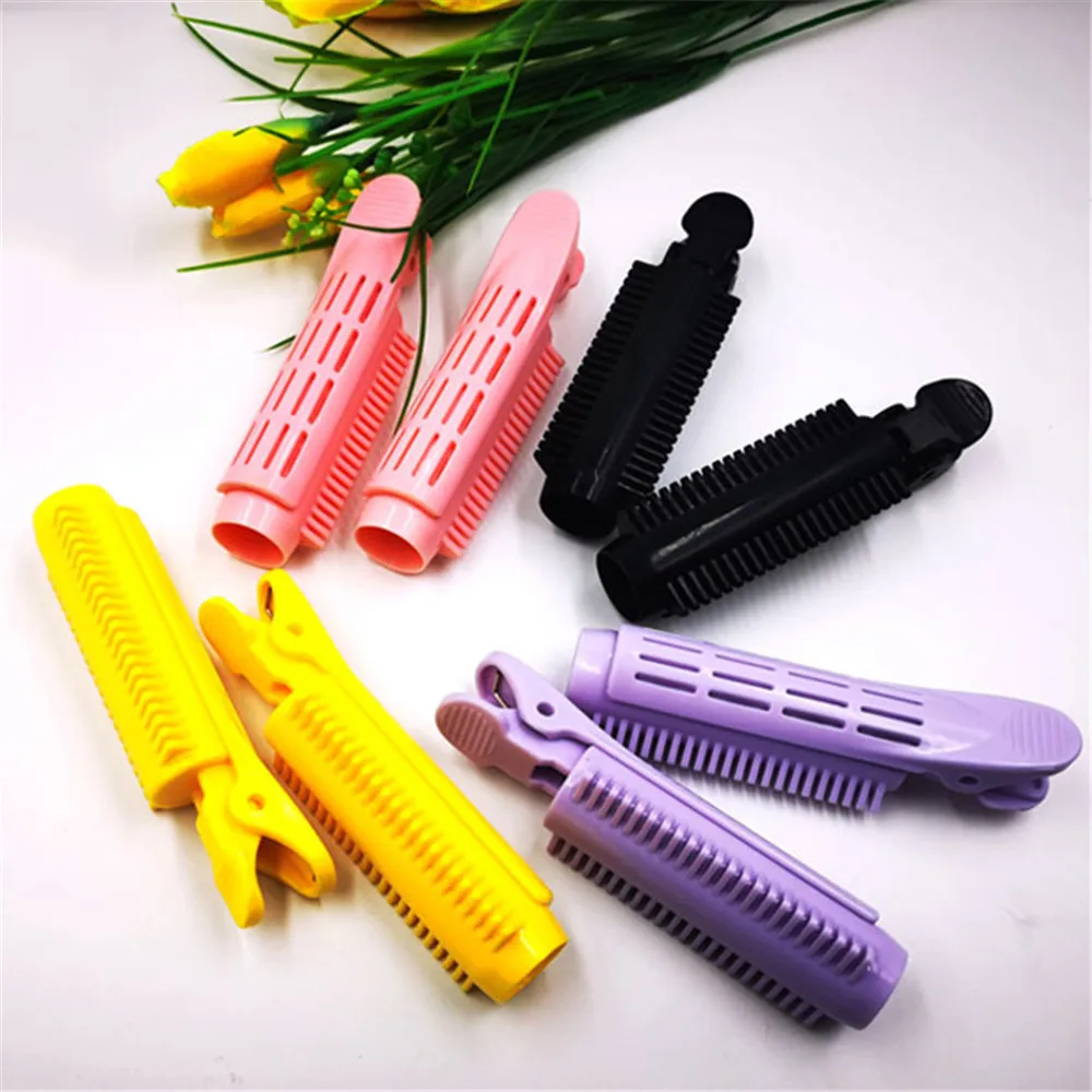 2PCS Hair Curler Rollers Roots Clips Magic DIY Styling Tool Plastic Clamps Natural Fluffy Wave Formers for Women Hairdressing