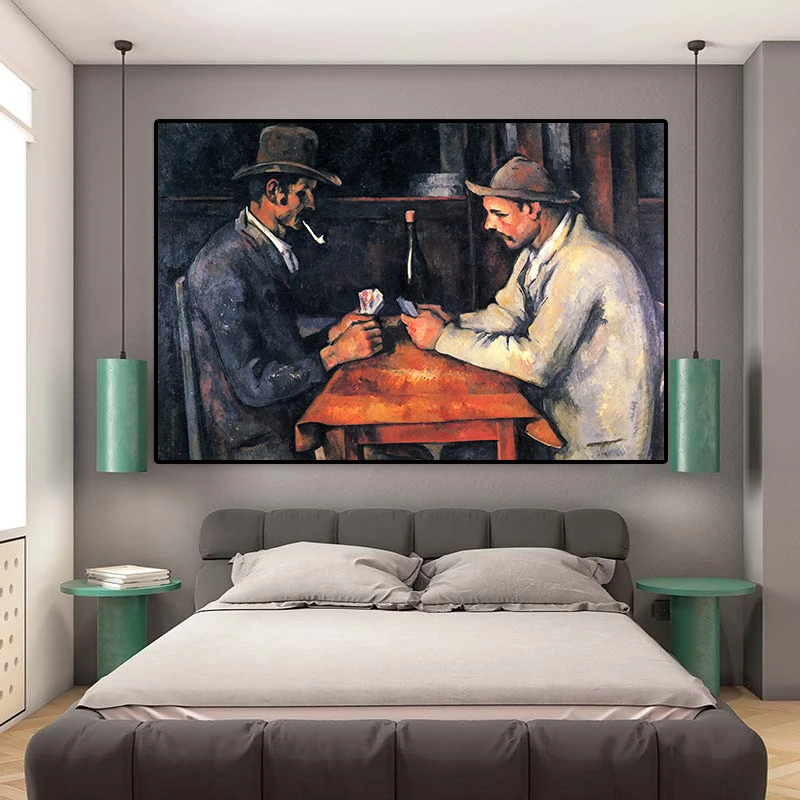 Card Players Paul Cezanne Oil Painting on Canvas Posters And Prints Wall Art Picture For Living Room Scandinavian Cuadros Decor