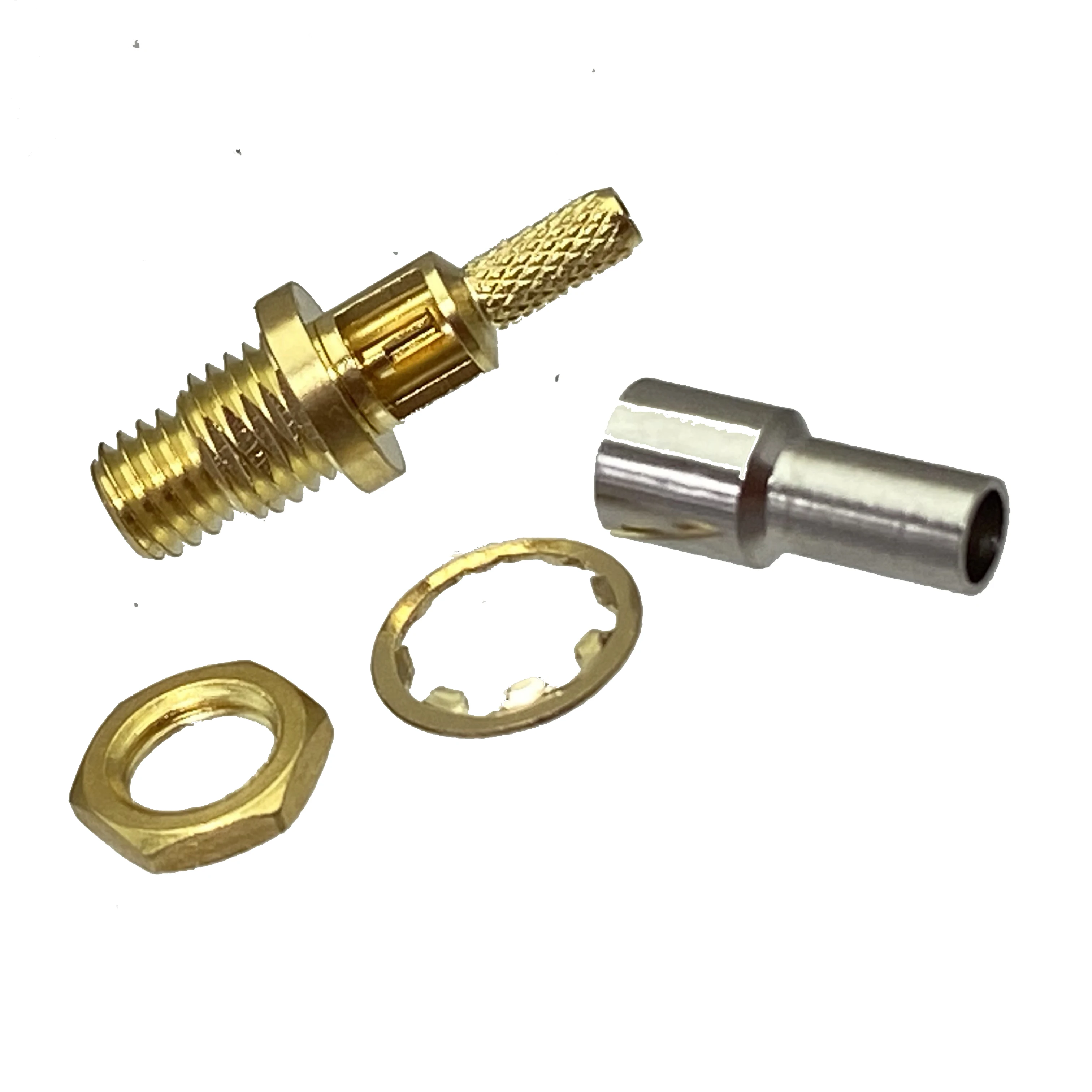 1pce L5 Microdot Connector female nut bulkhead 10-32UNF RG174 RG316/188 Ultrasonic Flaw