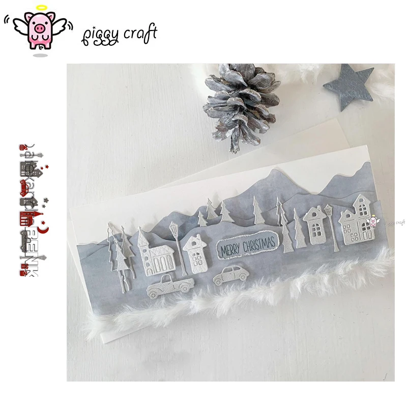 Piggy Craft metal cutting dies cut die mold Church car lights stars Scrapbook paper craft knife mould blade punch stencils dies