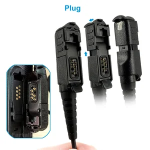 Motorola -Mikrofon -Headset, Bidirektional Funk Headset, DP2400, DP2600, XIR P6600, P6608, P6620, E8600, MTP3150, MTP3500 10 Hauptverkaufs -Headset mit Motorola Draht - №10