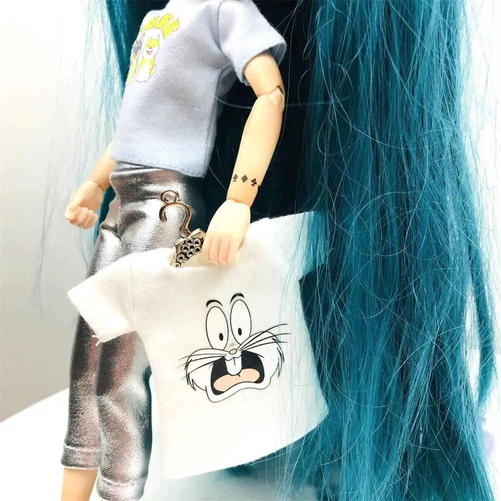 New 1PCS Blyth clothes Cute Pink/White/Black/Red T-shirt for Licca,1/6 Dolls Clothes Accessories