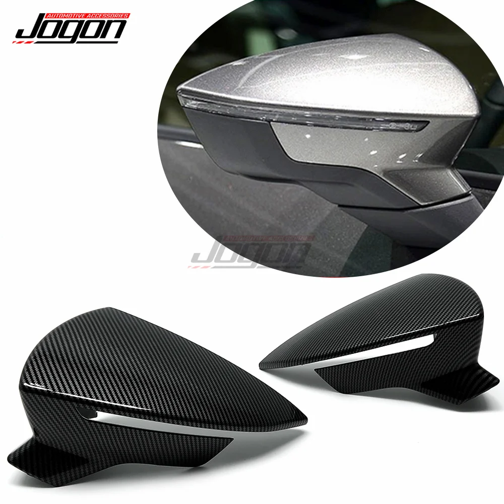 Carbon Fiber Look Rear Mirror Caps Rearview Mirror Cover For Seat Leon MK3 2013-2019 Ibiza MK5 Arona KJ7 2017-2020