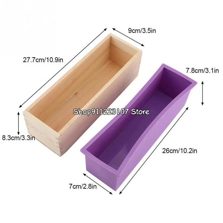 soap mold 1200ML Rectangle Silicone Soap Mold DIY Tool for Baking Cake Ice Chocolate Mold Making Tool