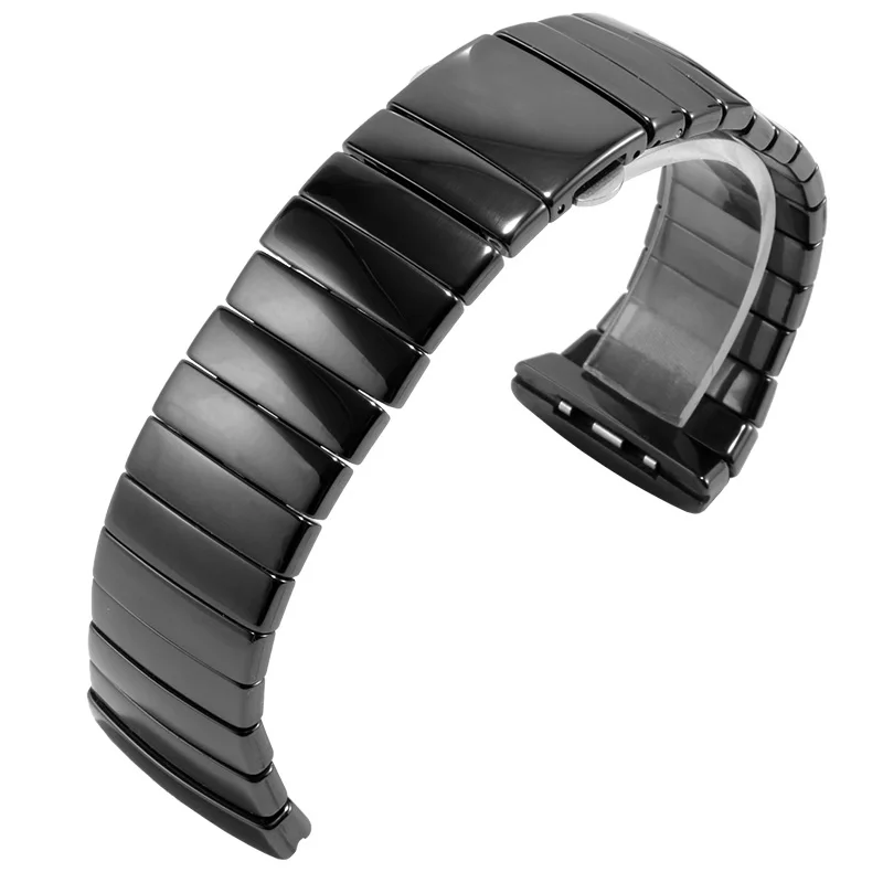 Ceramic Strap Substitute Rado Sintra Series Black Concave Interface Bracelet Male\'s Watch Accessories 17 26 29mm