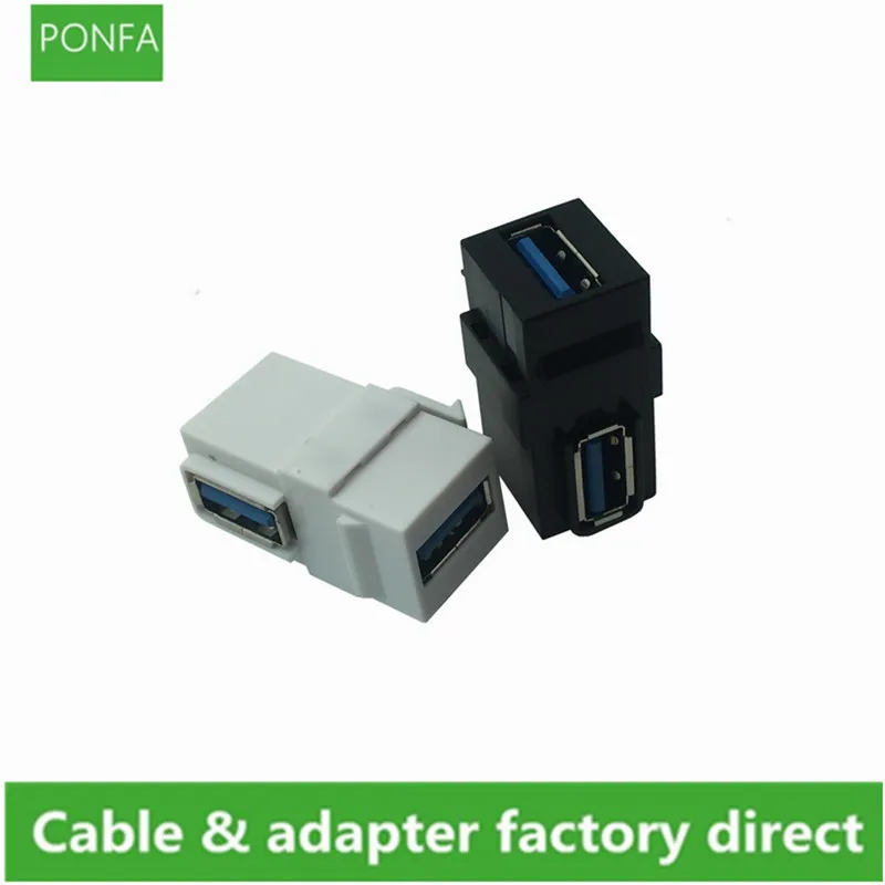 Extensão de ângulo reto usb 3.0 a fêmea para a fêmea, adaptador de acoplador pedra de chave para placa de parede painel cabo usb