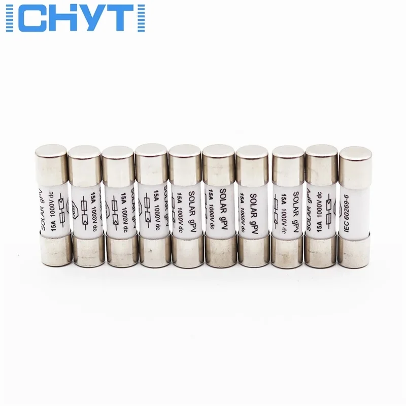 Solar DC 1000V PV Fuse 10*38 Link 6A 10A 15A 20A 25A 30A High Voltage for Solar System Protection