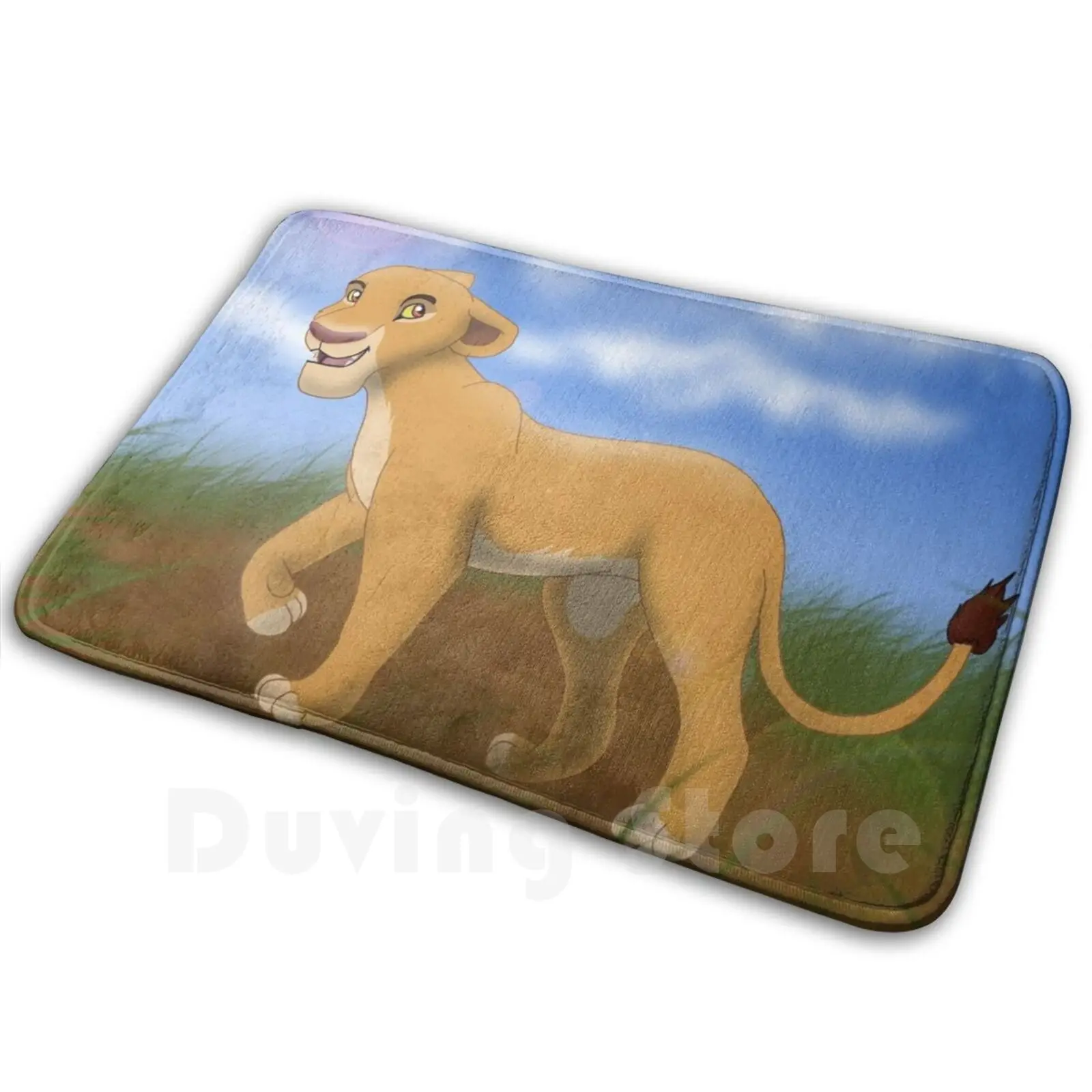 Kiara-alfombra antideslizante para dormitorio, tapete del Rey León, Simba, Kiara, Sarabi, Simbas, Pride Night, Galaxy Dark