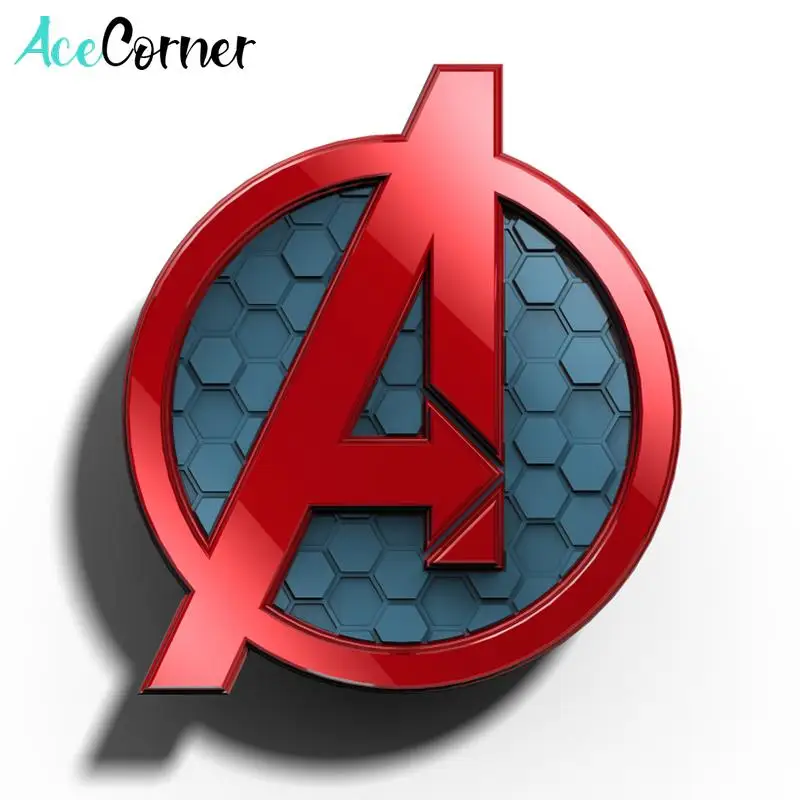 Acecorner-Applique Murale LED avec Logo de Légende 3D, Veilleuse Créative Avengers Marvel, Décoration de Chambre à Coucher et de Salon, Cadeau de Noël pour Enfant