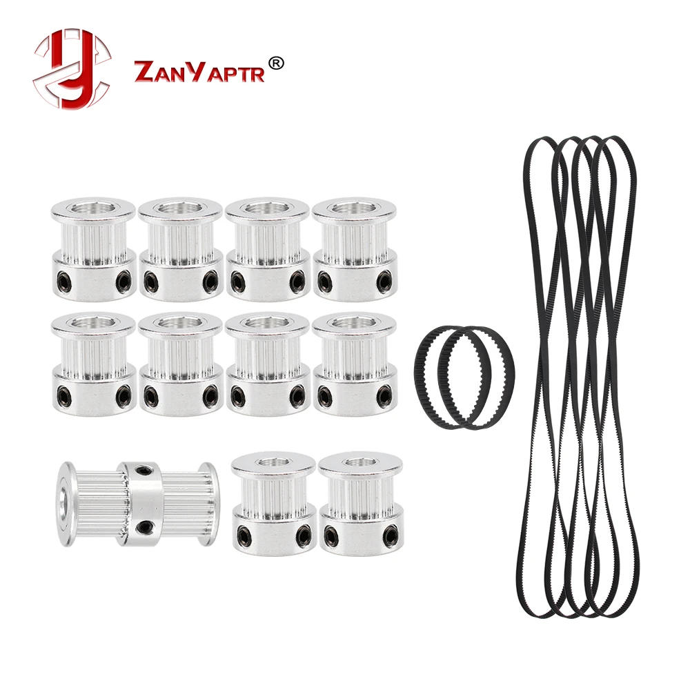 

UM2 Ultimaker2 2GT 6mm Belt Pulley 20 Teeth Bore 5mm 8mm Belt Closed Loop Rubber GT2 Timing Belt 610 / 200 MM For 3D Printer